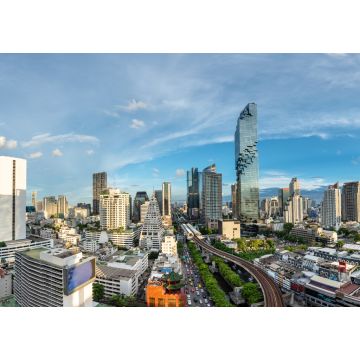 Lais Puzzle - Bangkok Cityscape Business District, Height Tower, Office, Condominium - Panoramablick mit Height Building am Nachmittag - 1.000 Teile