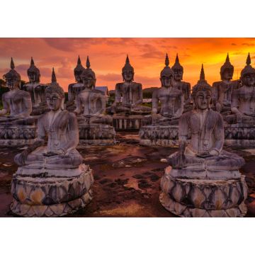 Lais Puzzle - Viele Buddha-Statuen bei Sonnenuntergang im Süden Thailands - 1.000 Teile