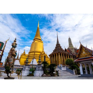 Lais Puzzle - Wunderschöne Landschaft des Wat Phra Si Rattana Satsadaram (Wat Phra Kaew) oder Tempel des Smaragdbuddhas mit blauem Himmel und weißen Wolken. Der beliebteste Tempel der Touristen in Bangkok, Thailand - 1.000 Teile