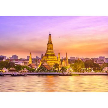 Lais Puzzle - Schöner Blick auf den Wat Arun-Tempel bei Sonnenuntergang in Bangkok, Thailand - 1.000 Teile