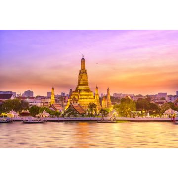 Lais Puzzle - Schöner Blick auf den Wat Arun-Tempel bei Sonnenuntergang in Bangkok, Thailand - 2.000 Teile