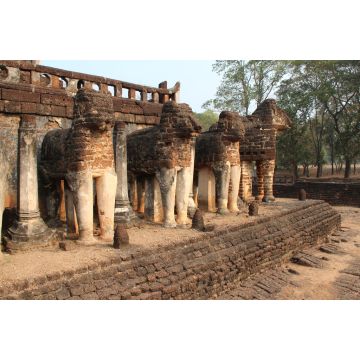 Lais Puzzle - Ruine eines buddhistischen Tempels (Wat Chang Lom) - Si Satchanalai-Chalieng - 2.000 Teile