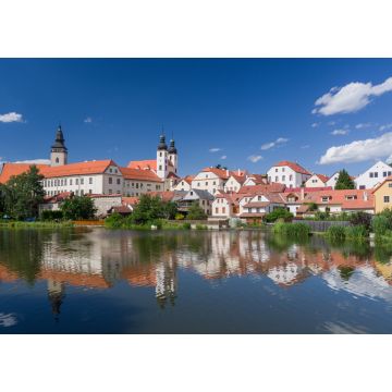 Lais Puzzle - UNESCO-geschützte tschechische Stadt Telc Stadtbild auf der Burg mit Wasserspiegelung - 1.000 Teile