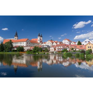 Lais Puzzle - UNESCO-geschützte tschechische Stadt Telc Stadtbild auf der Burg mit Wasserspiegelung - 2.000 Teile