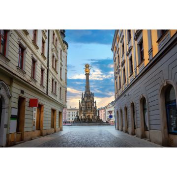 Lais Puzzle - Straße im Stadtzentrum mit Blick auf den Platz und das Denkmal der Dreifaltigkeitssäule. Olomouc, Tschechische Republik - 2.000 Teile