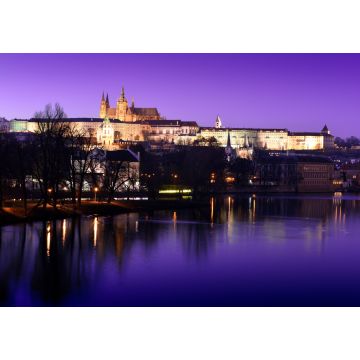 Lais Puzzle - Panoramablick auf die Burg Hradschin, den Veitsdom und die Karlsbrücke in Prag, Tschechische Republik bei Sonnenuntergang mit dramatischem Himmel - 1.000 Teile