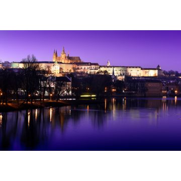 Lais Puzzle - Panoramablick auf die Burg Hradschin, den Veitsdom und die Karlsbrücke in Prag, Tschechische Republik bei Sonnenuntergang mit dramatischem Himmel - 2.000 Teile