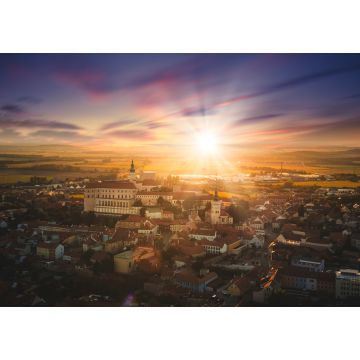 Lais Puzzle - Blick auf die schöne Burg Mikulov, Schloss von Saint Hill bei Sonnenuntergang. Weinregion. Südmähren, Tschechische Republik - 1.000 Teile