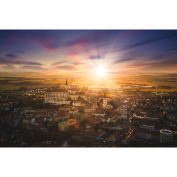 Lais Puzzle - Blick auf die schöne Burg Mikulov, Schloss von Saint Hill bei Sonnenuntergang. Weinregion. Südmähren, Tschechische Republik - 2.000 Teile