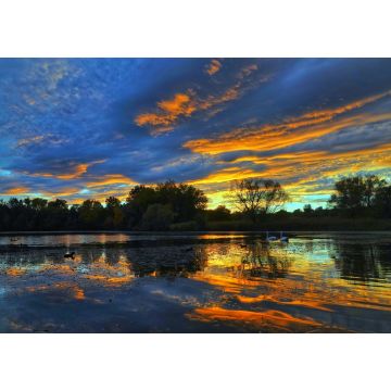 Lais Puzzle - Schöner Herbst-Sonnenuntergang an einem See. Prag, Tschechische Republik - 1.000 Teile