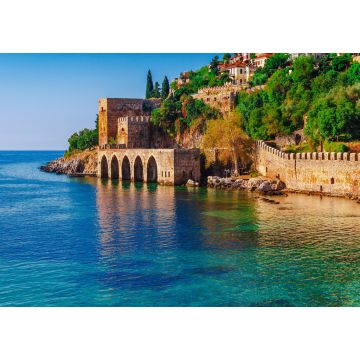 Lais Puzzle - Landschaft der antiken Schiffswerft in der Nähe des Kizil Kule Turms auf der Halbinsel Alanya, Bezirk Antalya, Türkei - 1.000 Teile