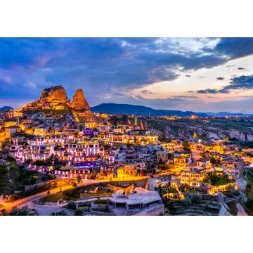 Lais Puzzle - Blick auf Uchisar bei Sonnenuntergang. Kappadokien, Türkei - 1.000 Teile