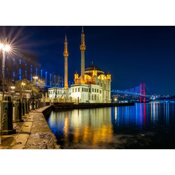 Lais Puzzle - Istanbuler Landschaft bei Nacht. Ortakoy-Moschee und Bosporus-Brücke - 1.000 Teile