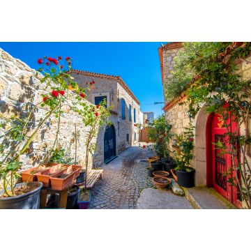 Lais Puzzle - Alacati Straßenansicht in Alacati Stadt. Alacati ist ein beliebtes historisches Touristenziel in der Türkei - 2.000 Teile
