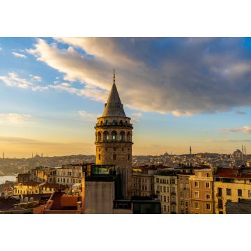 Lais Puzzle - Istanbul Galata Tower Blick von oben. Natürliche Wolken und blauer Himmel - 1.000 Teile