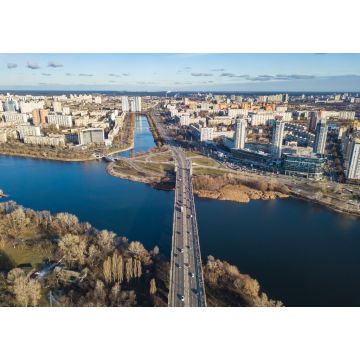 Lais Puzzle - Luftaufnahme einer Drohne. Kiewer Paton-Brücke bei sonnigem Wetter - 1.000 Teile