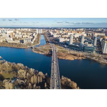 Lais Puzzle - Luftaufnahme einer Drohne. Kiewer Paton-Brücke bei sonnigem Wetter - 2.000 Teile