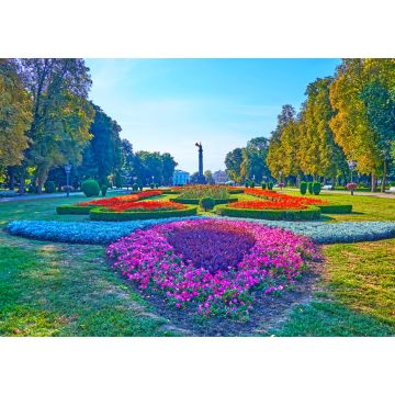 Lais Puzzle - Die Blumenbeete im Hull Park, Poltawa, Ukraine - 1.000 Teile