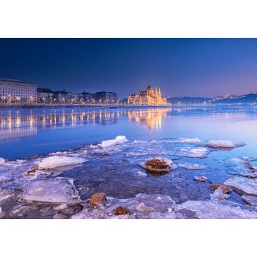 Lais Puzzle - Sonnenuntergang über dem ungarischen Parlament in Budapest, Ungarn - 1.000 Teile