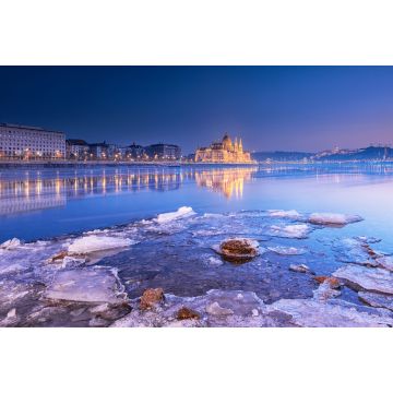 Lais Puzzle - Sonnenuntergang über dem ungarischen Parlament in Budapest, Ungarn - 2.000 Teile