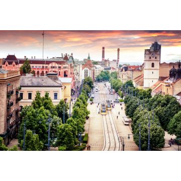 Lais Puzzle - Debrecen, Ungarn, Blick auf die Stadt von der Spitze der reformierten Kathedrale, schönes Stadtbild - 2.000 Teile