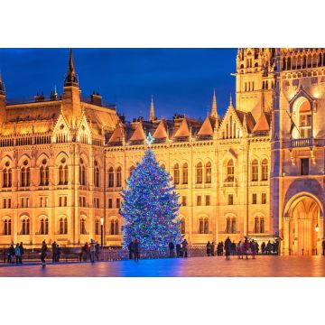 Lais Puzzle - Schöner Weihnachtsbaum vor dem ungarischen Parlament - 1.000 Teile