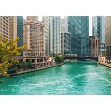 Lais Puzzle - Chicago River mit Booten und Verkehr in Downtown Chicago - 1.000 Teile