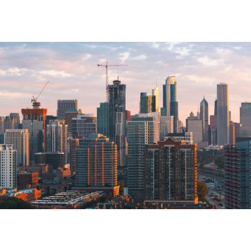 Lais Puzzle - Downtown chicago Stadtbild Wolkenkratzer Skyline bei Sonnenuntergang - 2.000 Teile