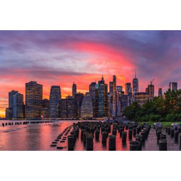 Lais Puzzle - Sonnenuntergang im Brooklyn Bridge Park mit Blick auf die Skyline von Manhattan - 2.000 Teile