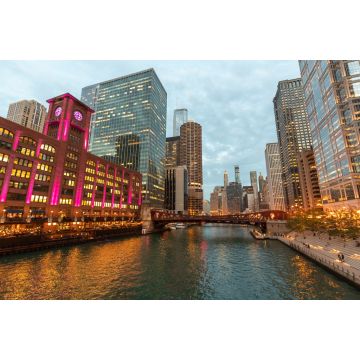 Lais Puzzle - Skyline der Innenstadt von Chicago mit Gebäuden am Fluss - 2.000 Teile