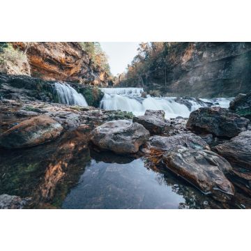 Lais Puzzle - Wasserfall im Willow River State Park in Hudson Wisconsin im Herbst - 2.000 Teile