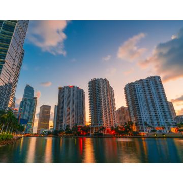 Lais Puzzle - Miami Florida Brickell Key Skyline bei Sonnenaufgang - 40, 100, 200, 500 & 1.000 Teile