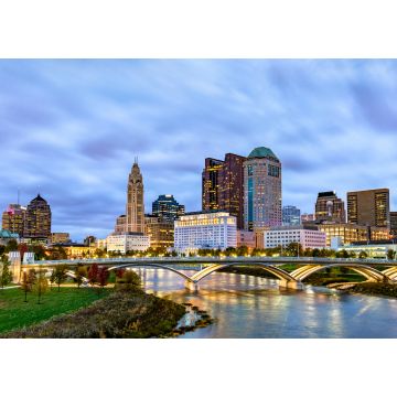 Lais Puzzle - Stadtbild von Columbus über dem Scioto River - Ohio, Vereinigte Staaten - 1.000 Teile
