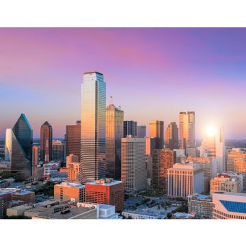 Lais Puzzle - Stadtbild von Dallas, Texas, mit blauem Himmel bei Sonnenuntergang - 40, 100, 200, 500, 1.000 & 2.000 Teile