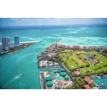 Lais Puzzle - Fisher Island und South Pointe Park, Luftaufnahme. Miami, Florida - 2.000 Teile