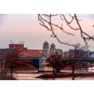 Lais Puzzle - Blick auf die Longfellow Bridge, Boston am Morgen. Die Brücke überspannt den Charles River und verbindet das Bostoner Viertel Beacon Hill mit dem Kendall Square in Cambridge, Massachusetts - 1.000 Teile