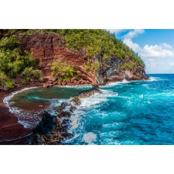 Lais Puzzle - Roter Sand und blaue Wellen am Kaihalulu Beach, Hana, Maui, Hawaii - 2.000 Teile