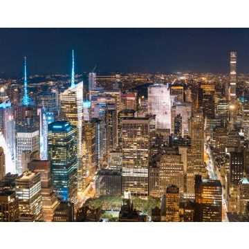 Lais Puzzle - New York Luftaufnahme bei Nacht, Stadtbild aus Hubschrauber - 40, 100, 200, 500, 1.000 & 2.000 Teile