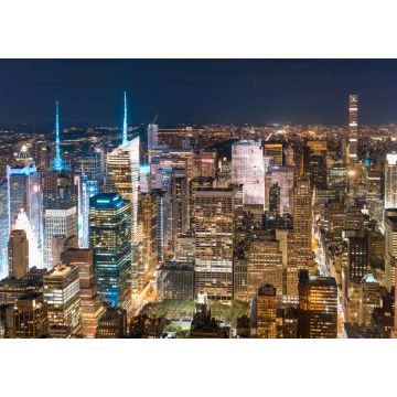 Lais Puzzle - New York Luftaufnahme bei Nacht, Stadtbild aus Hubschrauber - 1.000 Teile