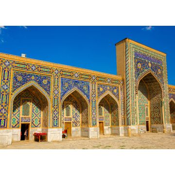 Lais Puzzle - Schöne Fassade der Registan-Moschee in der usbekischen Touristenstadt Samarkand, alte muslimische Gebäude aus dem XV-XVII Jahrhundert - 1.000 Teile