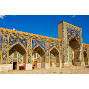 Lais Puzzle - Schöne Fassade der Registan-Moschee in der usbekischen Touristenstadt Samarkand, alte muslimische Gebäude aus dem XV-XVII Jahrhundert - 2.000 Teile