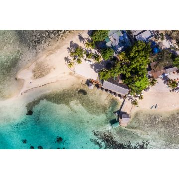 Lais Puzzle - Blick von oben auf die idyllische Insel Erakor in der Bucht von Port Vila, der Hauptstadt von Vanuatu im Pazifischen Ozean - 2.000 Teile