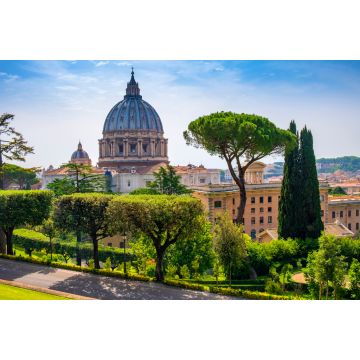 Lais Puzzle - Rom, Vatikanstadt, Italien - Panoramablick auf den Petersdom - Basilica di San Pietro in Vaticano - Hauptkuppel von Michelangelo Buonarotti, gesehen von den Vatikanischen Gärten im Vatikanstaat - 2.000 Teile