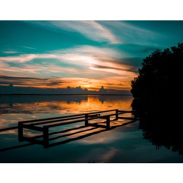 Lais Puzzle - Blick auf einen Sonnenuntergang vom Hafen von Ologá, am Ostufer des Maracaibo-Sees, Venezuela - 40, 100, 200, 500, 1.000 & 2.000 Teile
