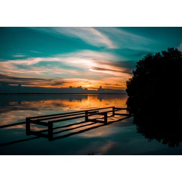Lais Puzzle - Blick auf einen Sonnenuntergang vom Hafen von Ologá, am Ostufer des Maracaibo-Sees, Venezuela - 1.000 Teile