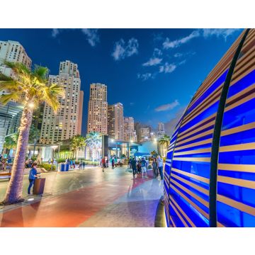 Lais Puzzle - Skyline von Dubai Marina mit Stadtpromenade in der Abenddämmerung, Vereinigte Arabische Emirate - 40, 100, 200, 500, 1.000 & 2.000 Teile