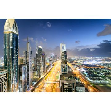 Lais Puzzle - Die Skyline von Downtown entlang der Sheikh Zayed Road bei Nacht, Dubai, Vereinigte Arabische Emirate - 2.000 Teile