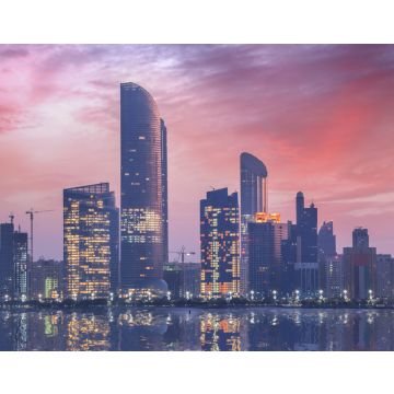 Lais Puzzle - Wolkenkratzer am Abend, Abu Dhabi, Vereinigte Arabische Emirate - 40, 100, 200, 500, 1.000 & 2.000 Teile