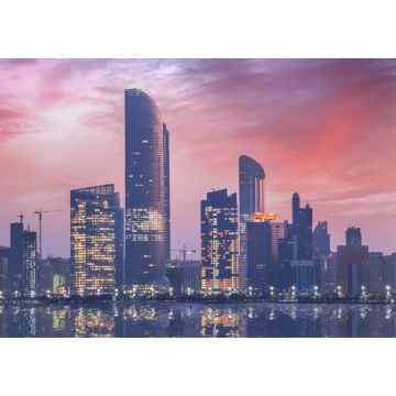 Lais Puzzle - Wolkenkratzer am Abend, Abu Dhabi, Vereinigte Arabische Emirate - 1.000 Teile