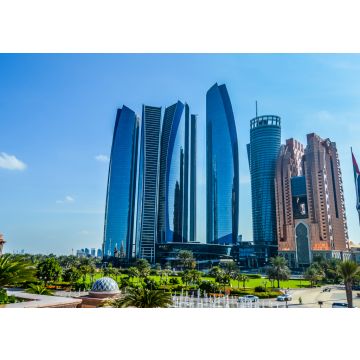 Lais Puzzle - Etihad-Türme, eine Reihe von fünf hohen Gebäuden und ein Hotel in Abu Dhabi Corniche, Vereinigte Arabische Emirate - 500, 1.000 & 2.000 Teile